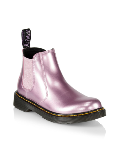 Shop Dr. Martens' Little Girl's & Girl's 2976 Spark Chelsea Boots In Pink Lavender