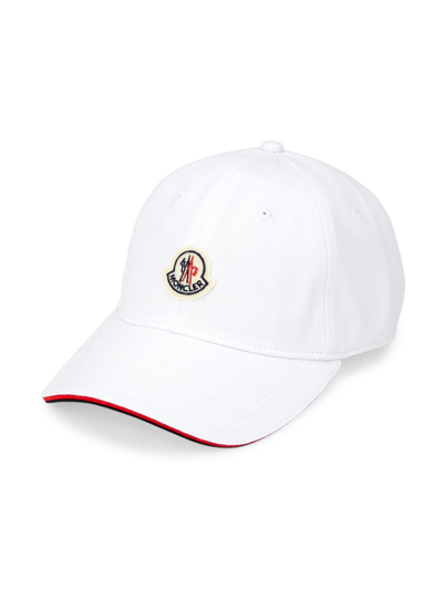 Shop Moncler Men's Logo Baseball Hat In White