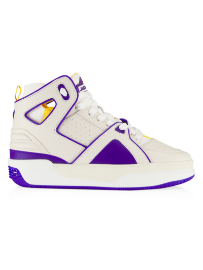 Shop Just Don Men's Unisex Courtside Basketball High-top Sneakers In Purple