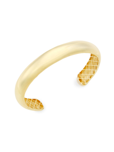 Shop Adinas Jewels Women's 14k-gold-plated Domed Cuff.