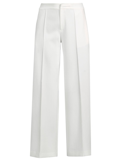 Shop Elie Tahari Women's Front-seam Crepe Trousers In Sky White
