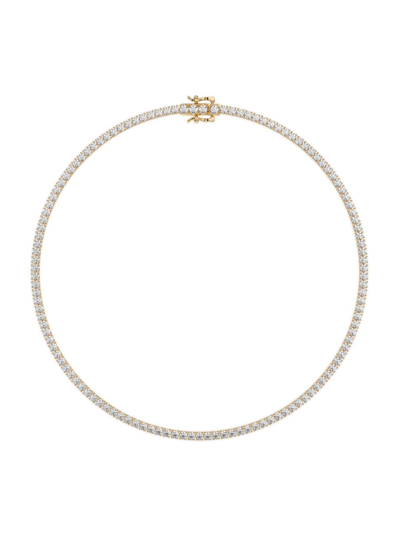 Shop Saks Fifth Avenue Women's 14k Yellow Gold & 16 Tcw Lab-grown Diamond Tennis Necklace
