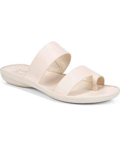 Shop Naturalizer Genn-drift Flat Sandals Women's Shoes In Pale Ivory Leather