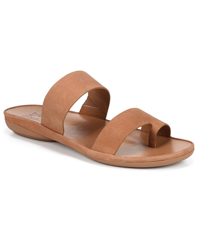Shop Naturalizer Genn-drift Flat Sandals Women's Shoes In Cookie Dough Nubuck
