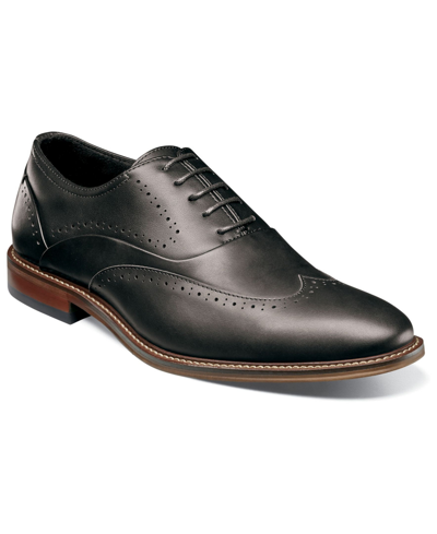 Shop Stacy Adams Men's Macarthur Leather Wingtip Oxford Shoe In Black