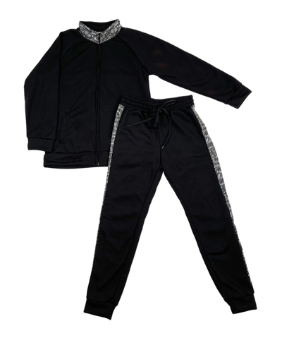 Shop Mixed Up Clothing Big Boys Thank You Sweatshirt And Joggers Set, 2 Piece In Black