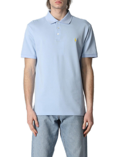 Shop Polo Ralph Lauren Logo Embroidered Slim In Blue