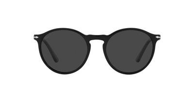 Shop Persol Round Frame Sunglasses In Black