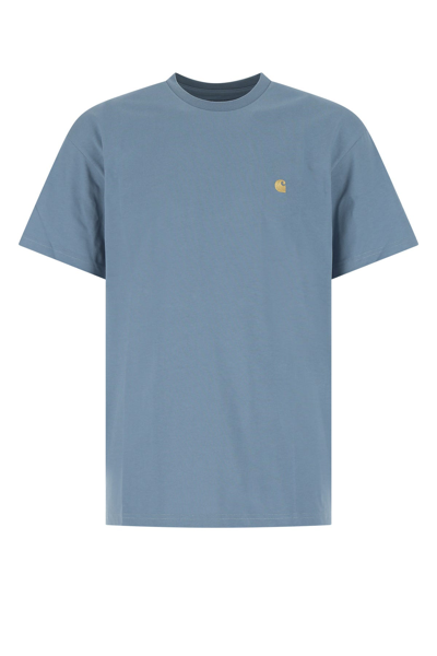 Shop Carhartt Air Force Blue Cotton T-shirt Blue  Wip Uomo M