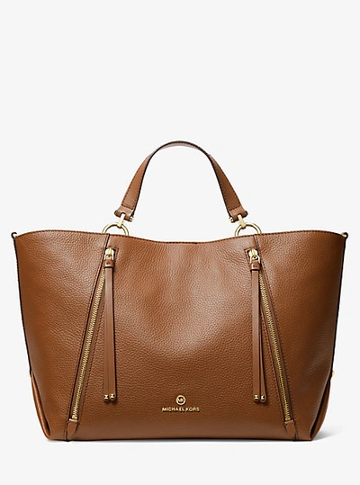 Brooklyn large pebbled leather satchel sale