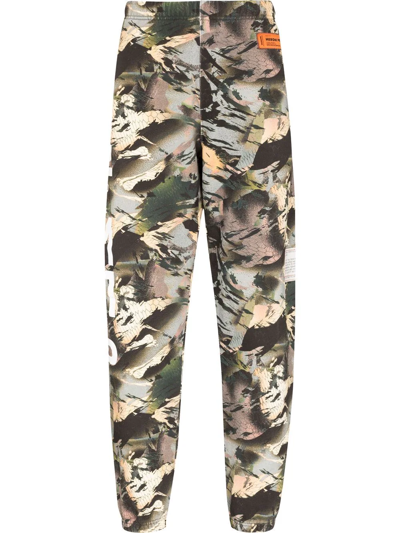 Shop Heron Preston Camouflage Print Track Pants In Green