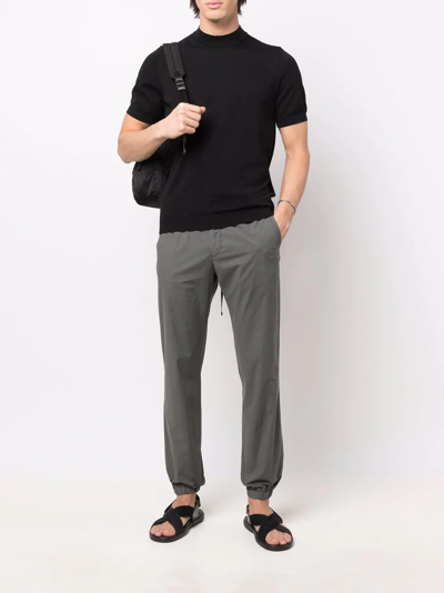 Drumohr Short Sleeves Turtle Neck T-shirt Clothing In Schwarz