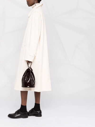 Maison Margiela Single-breasted Trench In Nude