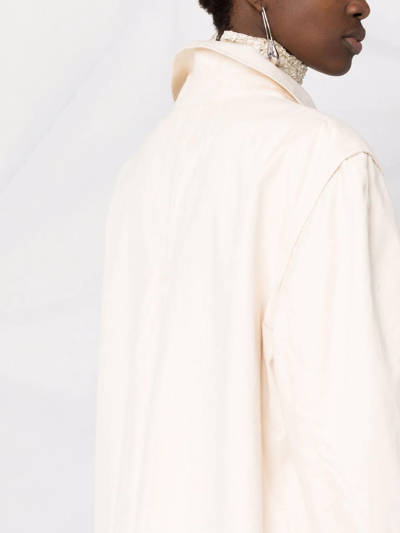 Maison Margiela Single-breasted Trench In Nude