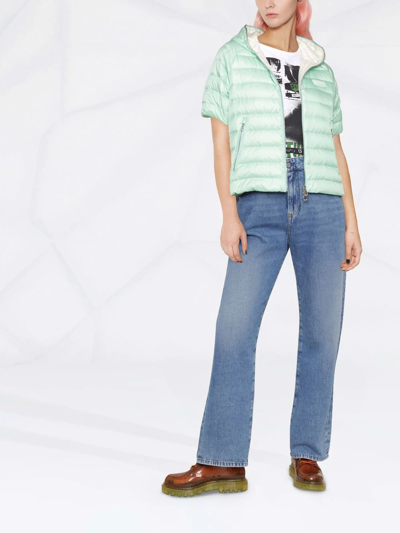 Duvetica Vernia Short-sleeved Puffer Jacket In Grün