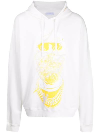 Ih Nom Uh Nit Sketch Print Hoodie In Weiss