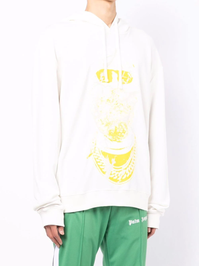 Ih Nom Uh Nit Sketch Print Hoodie In Weiss