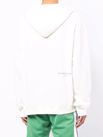 Ih Nom Uh Nit Sketch Print Hoodie In Weiss