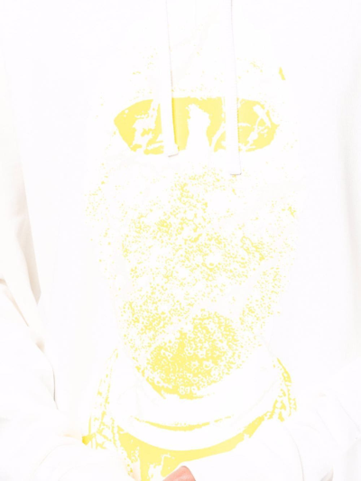 Ih Nom Uh Nit Sketch Print Hoodie In Weiss