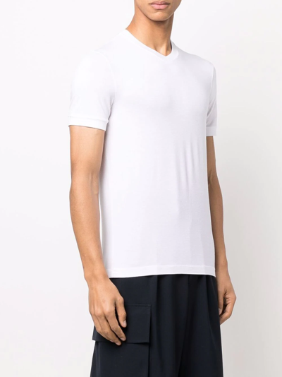 Shop Giorgio Armani V-neck T-shirt In Weiss