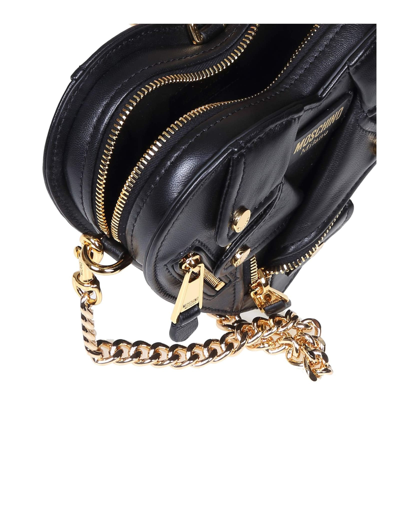 Shop Moschino Mini Bag In Heart Shaped Leather In Black