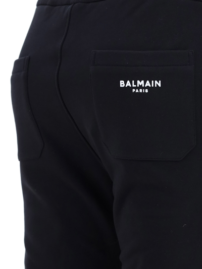 Shop Balmain Bermuda Shorts In Noir/blanc