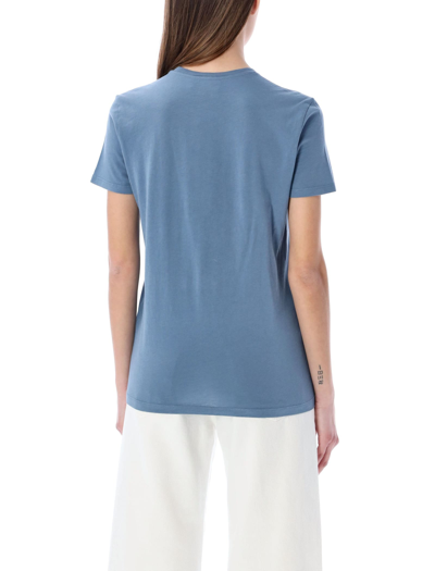 Shop Ralph Lauren Bear Patch S/s T-shirt In Dusty Blue