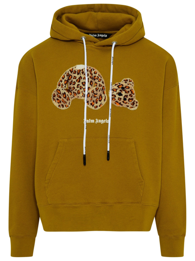 Shop Palm Angels Brown Cotton Leopard Bear Sweatshirt