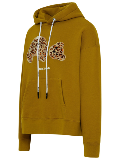 Shop Palm Angels Brown Cotton Leopard Bear Sweatshirt