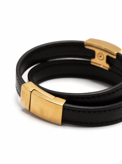 Shop Tod's Logo Bracelet Accessories In Black
