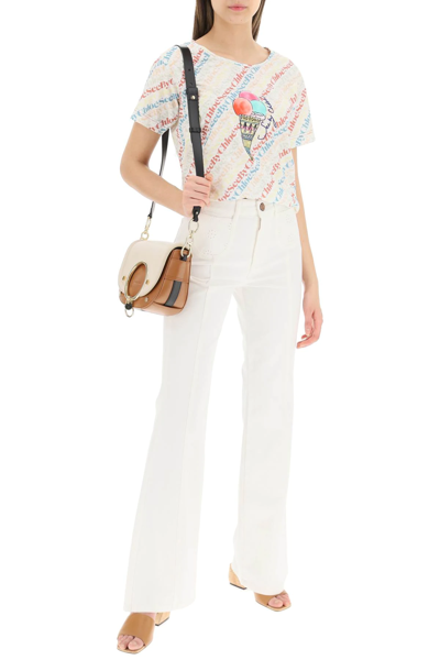 Shop See By Chloé Embroidered Jeans In White