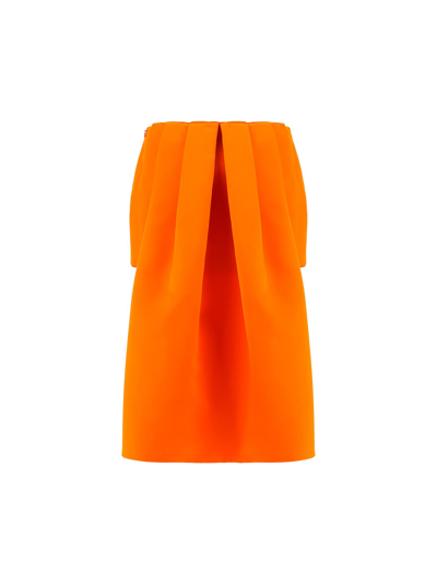 Shop Prada Women's Orange Other Materials Skirt