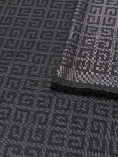 Givenchy Monogram-print Scarf In Grey
