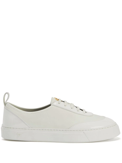 Shop Giuseppe Zanotti Lace-up Sneakers In White