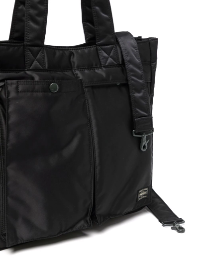 Shop Porter-yoshida & Co Quilted Tote Bag In Schwarz