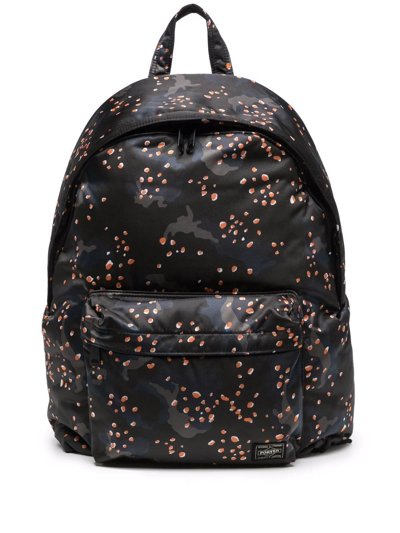 Shop Porter-yoshida & Co Mixed Print Backpack In Chip Camo
