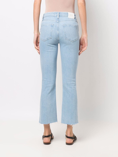 Shop Paige Vintage Cropped Jeans In Blue