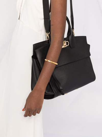 Ferragamo The Studio Soft Tote Bag In Schwarz