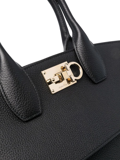Ferragamo The Studio Soft Tote Bag In Schwarz