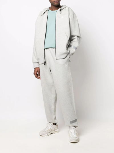 Nike Swoosh Logo-embroidery Track Pants In Grau