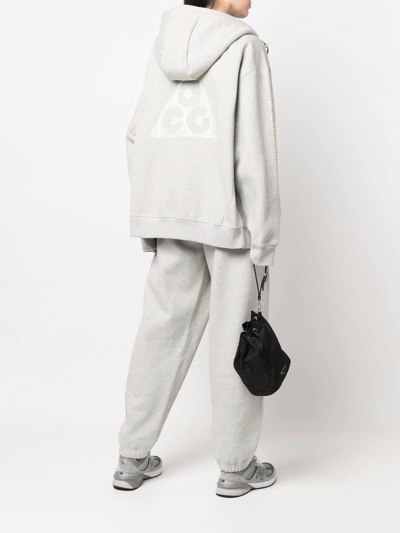 Nike Swoosh Logo-embroidery Track Pants In Grau