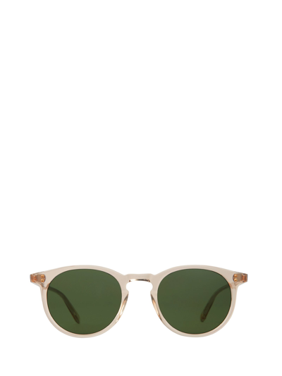 Shop Garrett Leight Sunglasses In Eco Beige Crystal/eco Green
