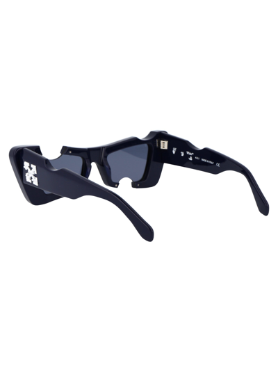 Shop Off-white Sunglasses In 4645 Navy Blue