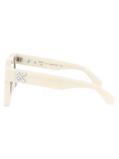 Shop Off-white Sunglasses In 0172 White Silver Mirror
