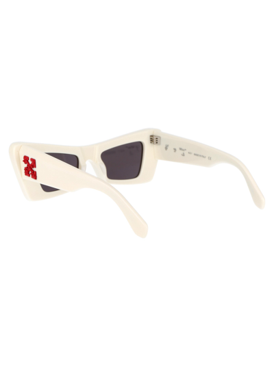 Shop Off-white Sunglasses In 0107 White Dark Grey