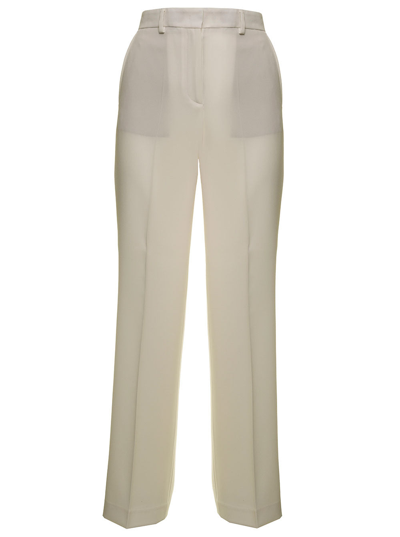 Shop Alberto Biani Woman White Acetate Blend Pants