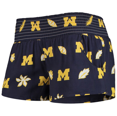 Shop Wes & Willy Navy Michigan Wolverines Beach Shorts