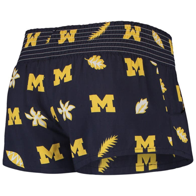 Shop Wes & Willy Navy Michigan Wolverines Beach Shorts