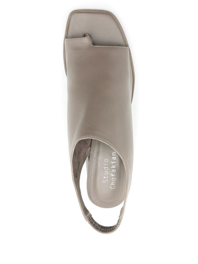 Studio Chofakian Sapatilha Open-toe Sandals In Grey