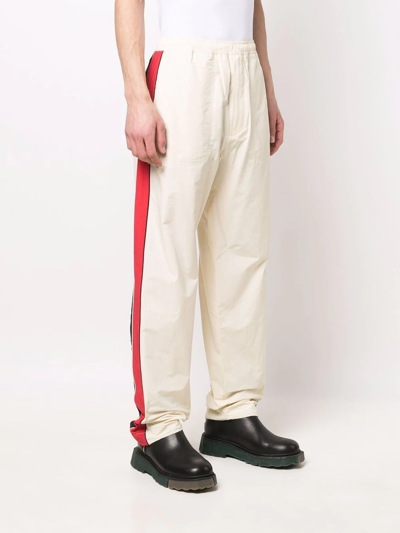 Shop Diesel Stripe-stripe Track Pants In Grün